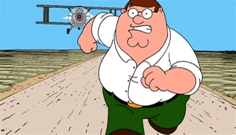 Peter Griffin Running Away From Plane Blank Template - Imgflip