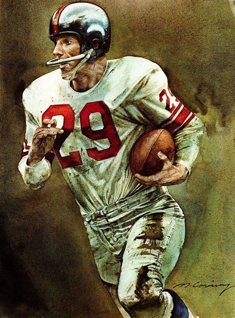 Alex Webster, NY Giants halfback/fullback. Painting by Merv Corning ...