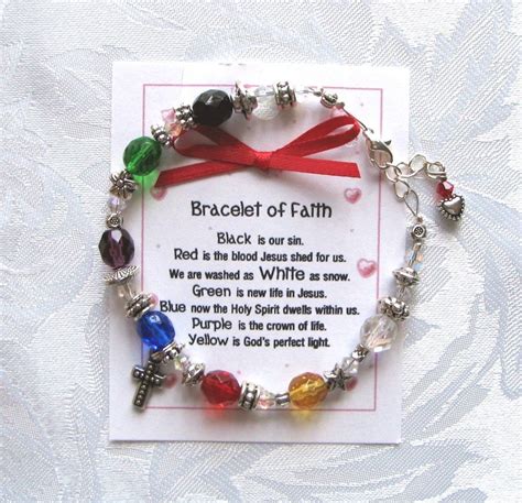 Beaded Salvation Bracelet of Faith Beaded with Cross Charm | Salvation bracelet, Faith jewelry ...