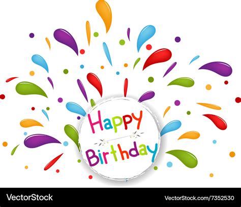 Happy birthday background with confetti Royalty Free Vector