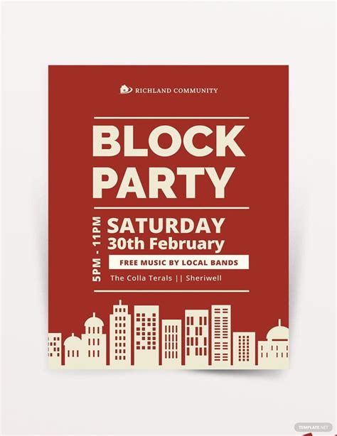 Free Block Party Flyer Template