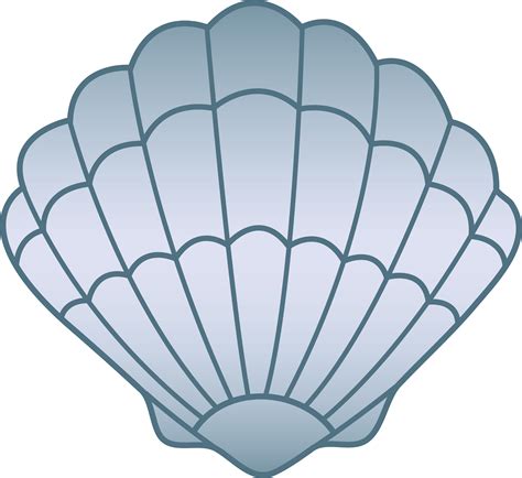 Blue Seashell - Free Clip Art