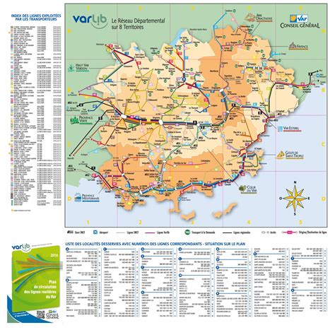 Carte du Var - Carte du département du Var en France - Sites touristiques