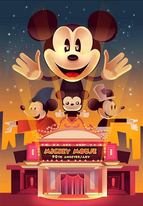 Mickey Mouse 90th Anniversary Tribute | Poster By Cristhianhova