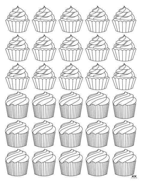 Printable Cupcake Coloring Pages