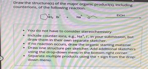 Solved Draw the structure(s) of the major organic | Chegg.com