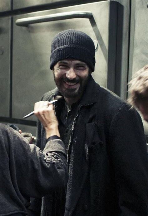 Chris Evans on the set of Snowpiercer | Chris evans, Robert evans, Christopher evans