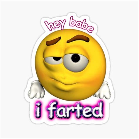 "hey babe i farted rizz cursed emoji" Sticker for Sale by snazzyseagull | Redbubble