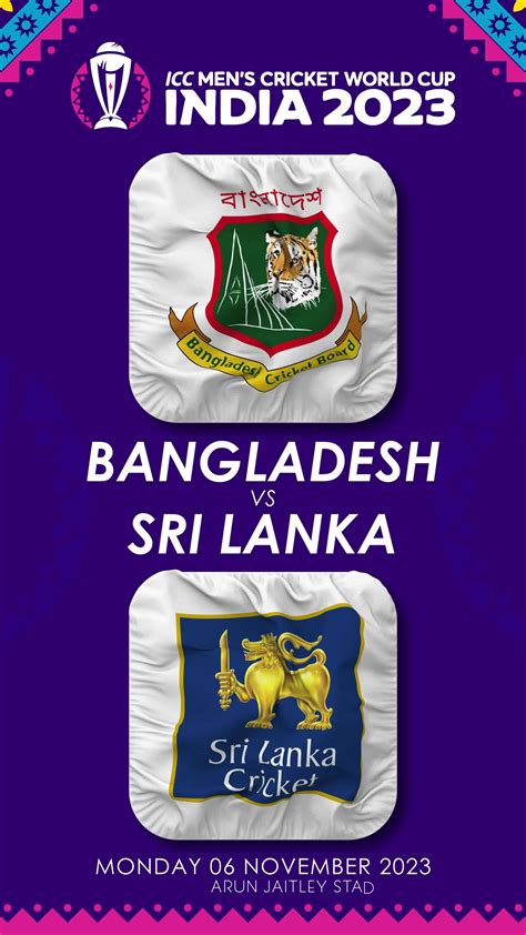 Bangladesh vs Sri Lanka Match in ICC Men's Cricket Worldcup India 2023, Vertical Status Video ...