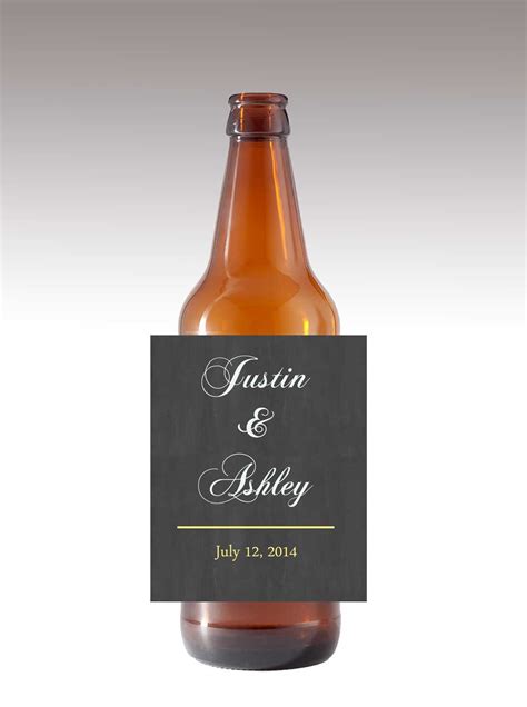 Modern Wedding Beer or Wine Bottle Labels Great for Engagement Bridal ...