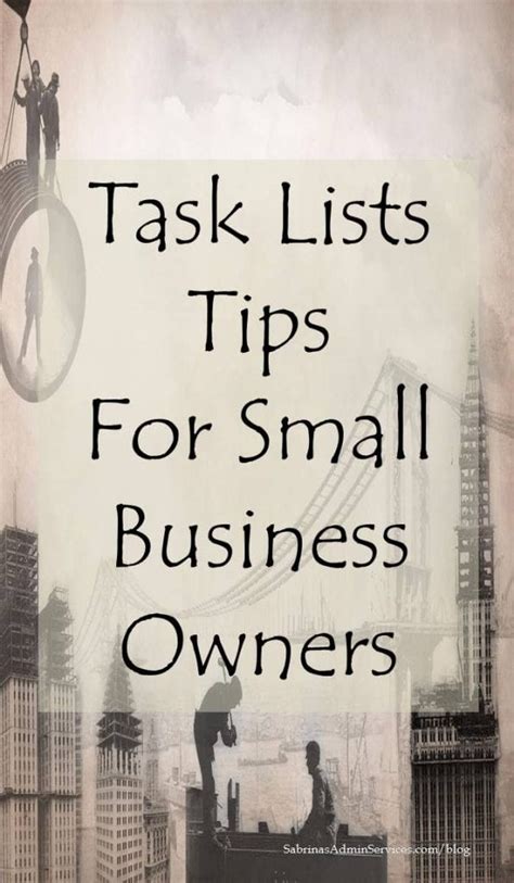 Task Lists Tips For Small Business Owners | Sabrina's Admin Services