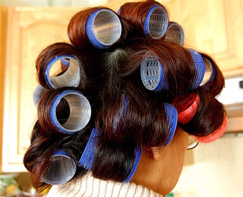 Morning Hair Rollers | Vivid blue (and one red) hair rollers… | Flickr