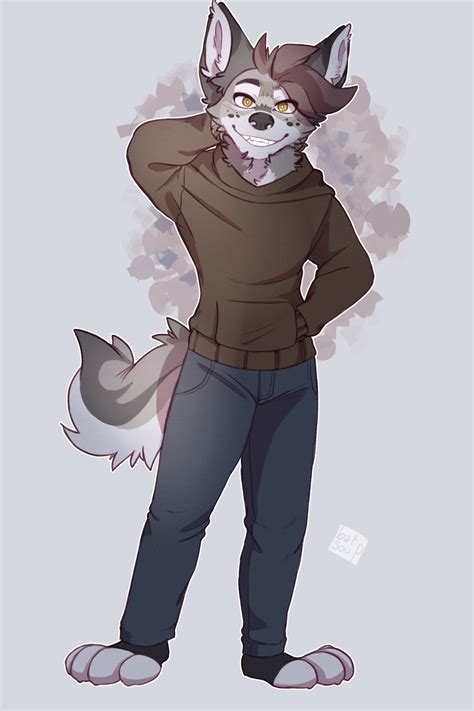 bat soup (commissions open!) : Fullbody commission of a grey wolf ...