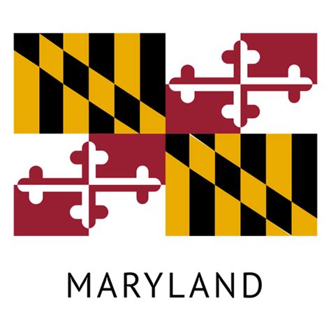 Maryland state flag - Transparent PNG & SVG vector file