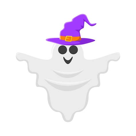 spooky hat witch in ghost illustration 36338018 Vector Art at Vecteezy