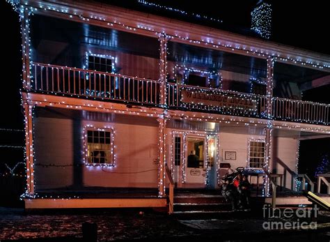 Upper Canada Village - Hotel, Restaurant - Christmas Lights Photograph ...