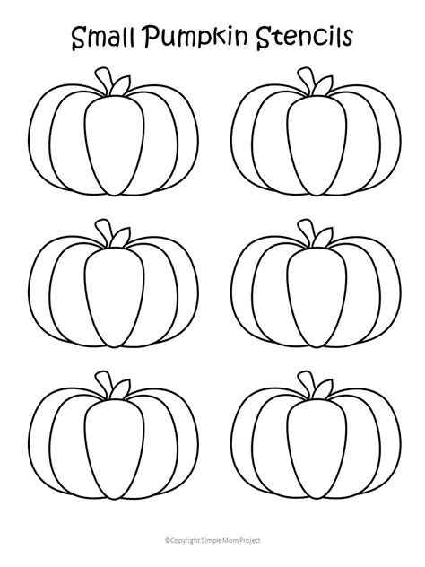 Pumpkin Templates in Large and Small Free Printable Outline | Pumpkin ...