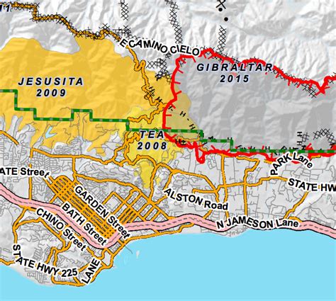 Here’s Exactly How Far the Thomas Fire Has Eaten into Montecito, Santa Barbara - The Santa ...