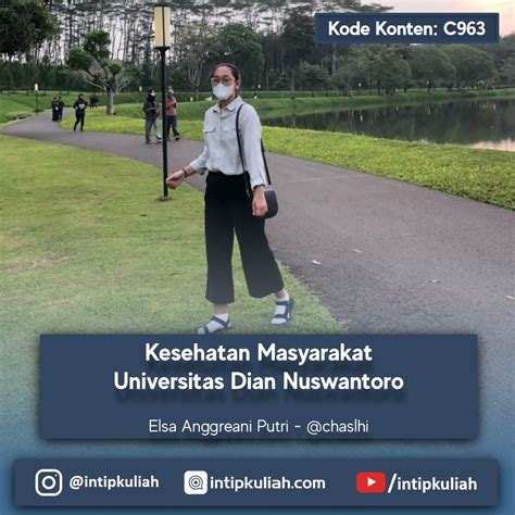 Kesehatan Masyarakat Universitas Dian Nuswantoro (Elsa) - Intip Kuliah