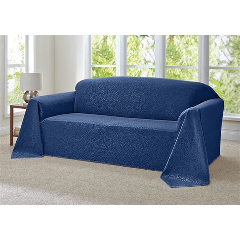 Affordable Rosanna Extra Long Sofa THROW COVER, Blue | Brylane Home