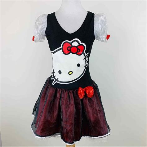 Hello Kitty Sanrio Adult Bow Halloween Costume Dress … - Gem