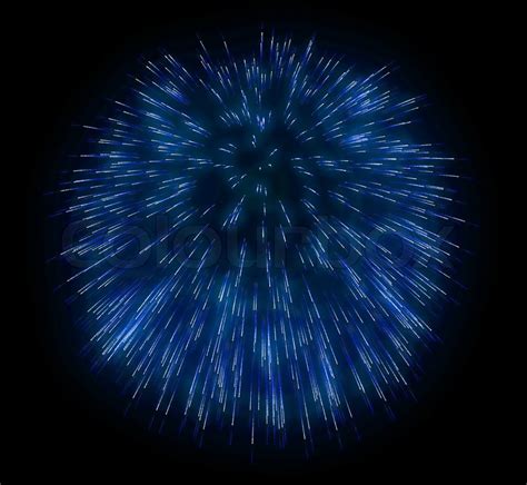 Blue festive fireworks at night | Stock image | Colourbox