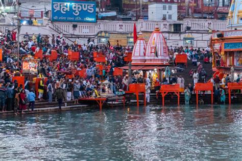 Ganga Aarti At Haridwar India Stock Photos, Pictures & Royalty-Free Images - iStock