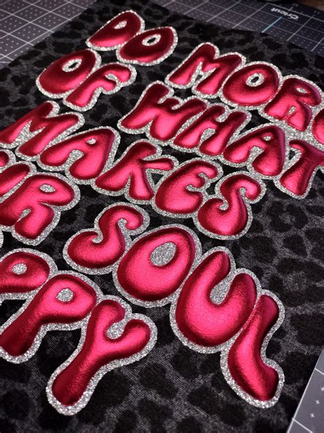 3D Super Puff Heat Transfer Vinyl - Metallic Red