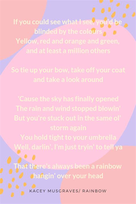 My favorite #kaceymusgraves song, Rainbow. If you're ever needing ...