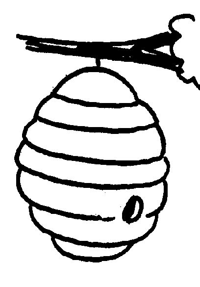 catclipart.org | Bee hive, Black and white bee, Beehive drawing