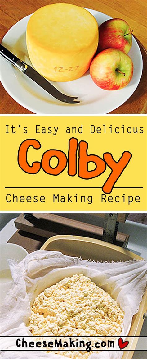 Colby Recipe | Cheese making recipes, Cheese recipes homemade, Recipes