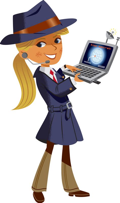 Spy Girl - Secret Agent Girl Cartoon Clipart - Full Size Clipart (#649860) - PinClipart