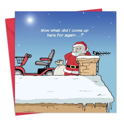 Merry Christmas Card with Forgetful Santa - Funny Christmas Card -Xmas Card -Old | eBay