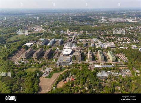 Aerial view, BioMedizinZentrum at the Ruhr University Bochum, RUB ...