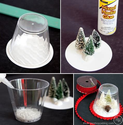 DIY Snow Globe Ornaments Kids Craft