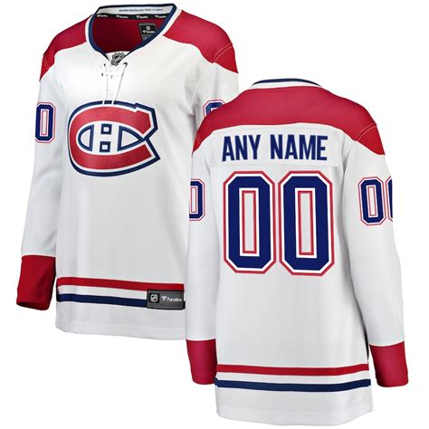 Fanatics Branded Montreal Canadiens Women's White Away Breakaway Custom Jersey