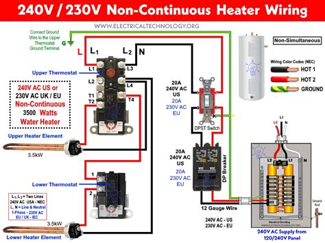 240v Electric Water Heater Wiring Diagram Thermostat 5kw Phase ...