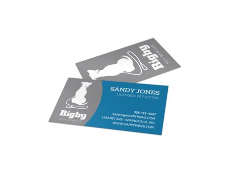 Rigby Pet Sitting Business Card Template | MyCreativeShop