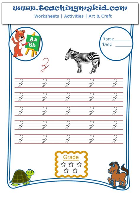 Worksheet for kids - Capital Letter Single Cursive - Z