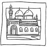 Mosque Coloring Sheet Pages sketch template
