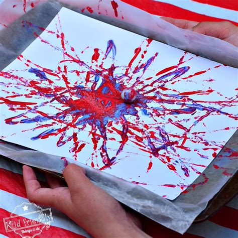 Fireworks Marble Painting Craft Easy and Fun Activity for Kids