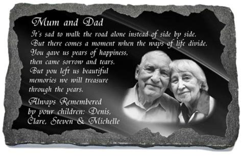 Mum and Dad Memorial Plaques | Personalised Photo 2020