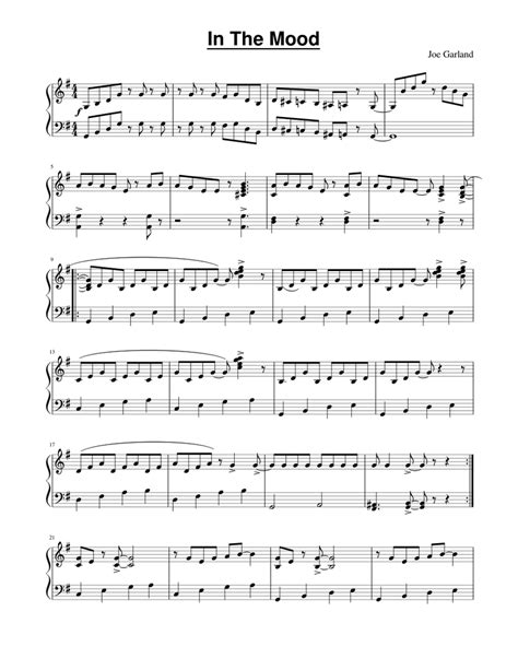 In The Mood Sheet music for Piano (Solo) | Musescore.com