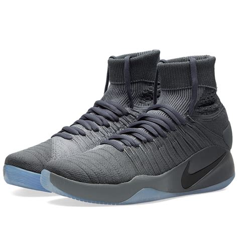 Nike Hyperdunk 2016 Flyknit Dark Grey & Metallic Platinum | END.