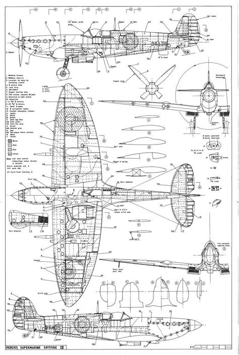 Spitfire reference info - General Spitfire Discussion | Technical drawing, Aircraft design, Aircraft