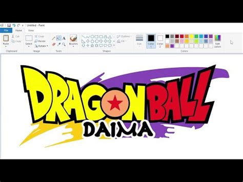 How to draw the Dragon Ball Daima logo using MS Paint | How to draw on ...