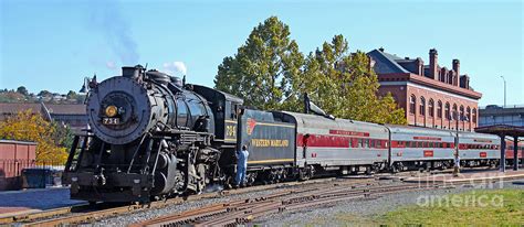 Western Maryland Steam Train At The Cumberland Depot Photograph by Jack Schultz