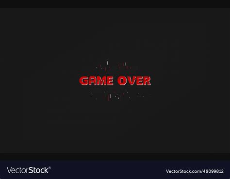 Game over pixel art design isolated on background Vector Image