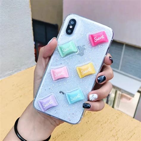 Cute 3D Sweet Candy Phone Case For iPhone XS MAX XR 8 7 Plus X 6 S Plus ...