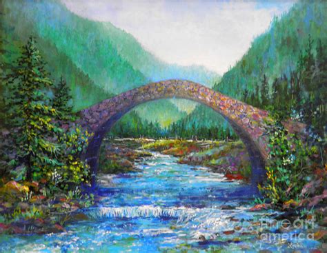 Stone Bridge Painting by Lou Ann Bagnall - Fine Art America